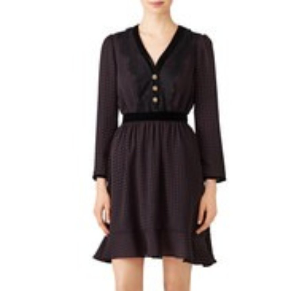 The Kooples Dot Long Sleeve Dress